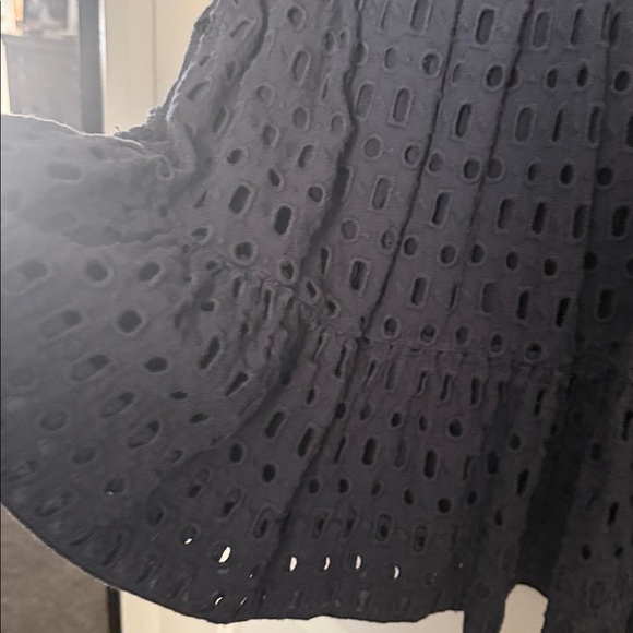 Anthropologie Navy Blue Somerset Mini Dress in Eyelet - Picture 6 of 12